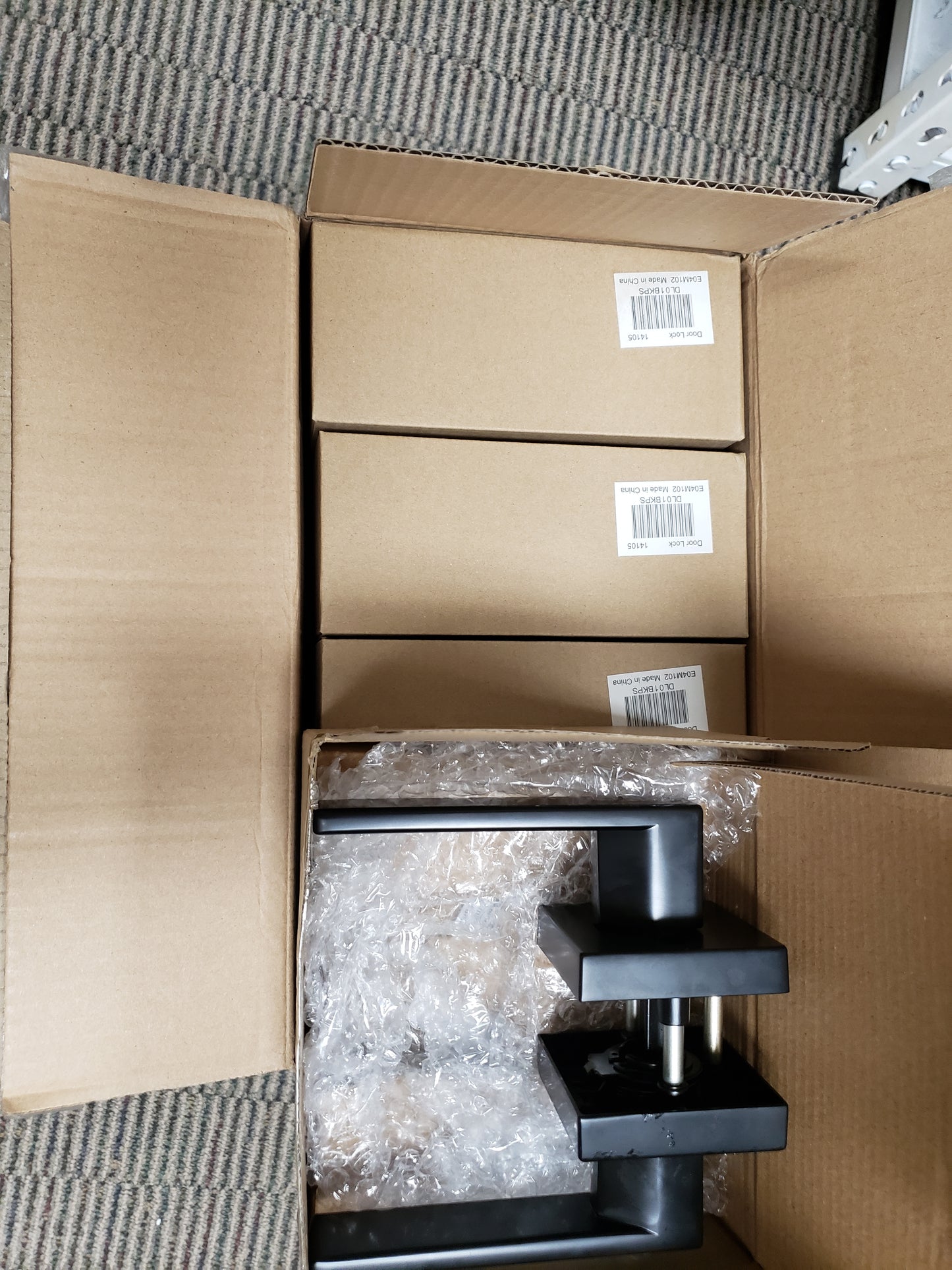 8-Pack Black Door Handles Passage Door