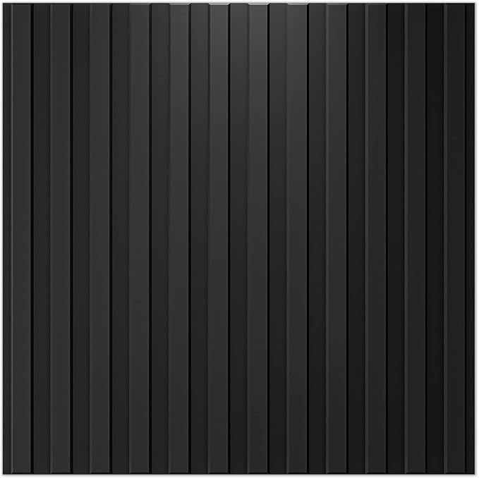 Art3d Slat Wall Panel – 3D Fluted Textured Panel (12-Pack, Black)