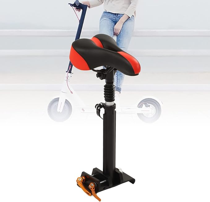 Foldable Adjustable Electric Scooter Seat Saddle – Universal Mount, Foam Padded