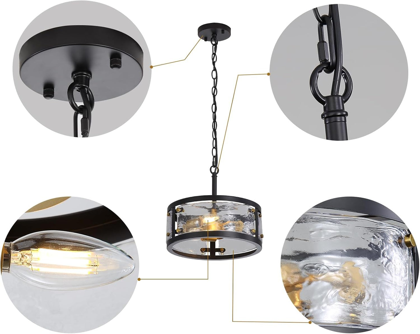 Farmhouse Drum Chandelier