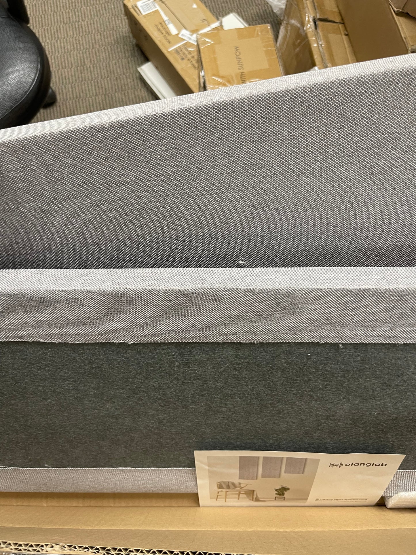 EcoFocus PET Fabric Acoustic Panel – 36"×12" (2-Pack, Light Grey)