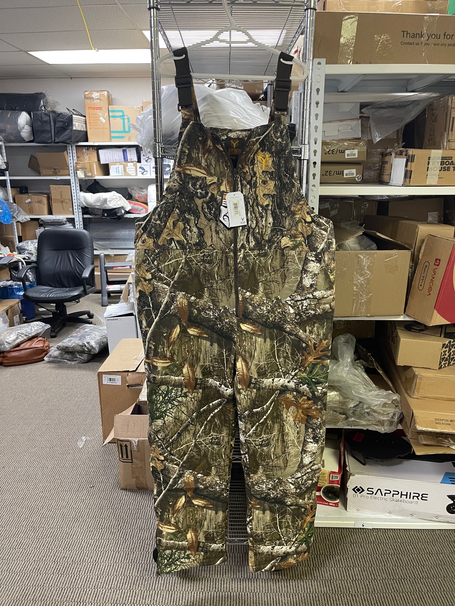 Men's Insulated Camo Hunting Overalls – Realtree Edge (XXL)
