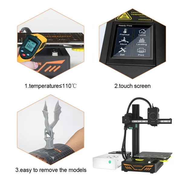 KINGROON KP3S 3D Printer – FDM, 180x180x180mm