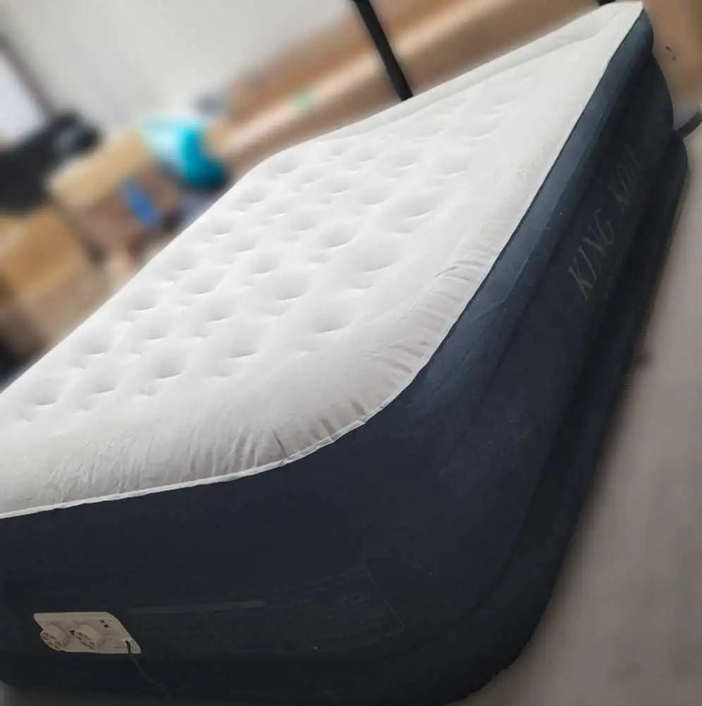 King Koil Pillow Top Plush Queen Air Mattress With Built Pump