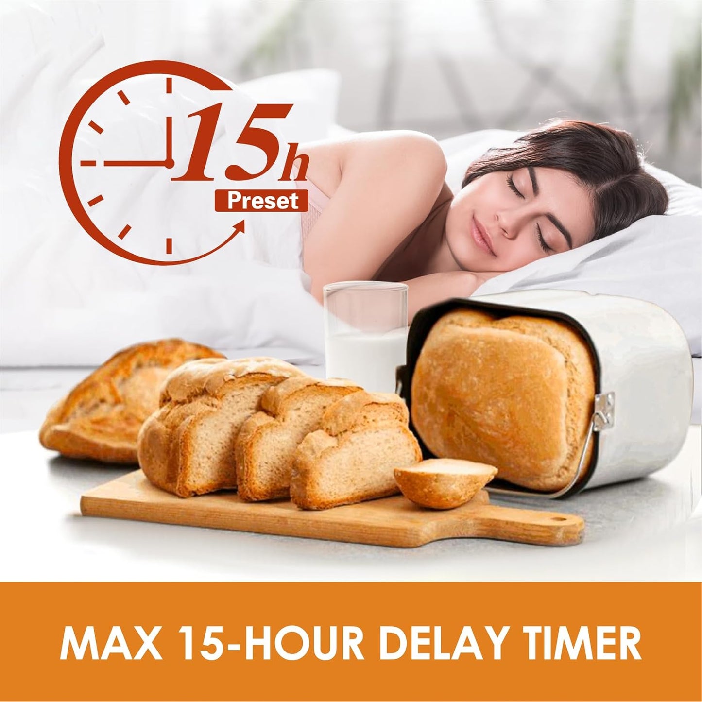 Kitchen in the Box Bread Maker – Gluten-Free Option, Delay Timer & Touch Panel