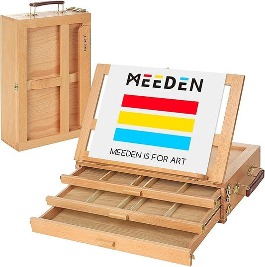 MEEDEN Acrylic Painting Set with Beechwood Tabletop Easel