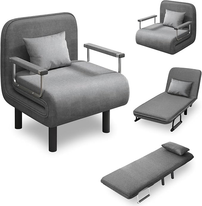 OKSTENCK 4-in-1 Convertible Sleeper Chair Bed