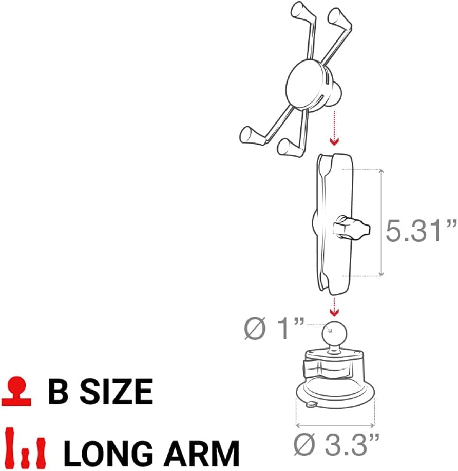 RAM Mounts X-Grip Large Phone Mount with Twist-Lock Suction Base