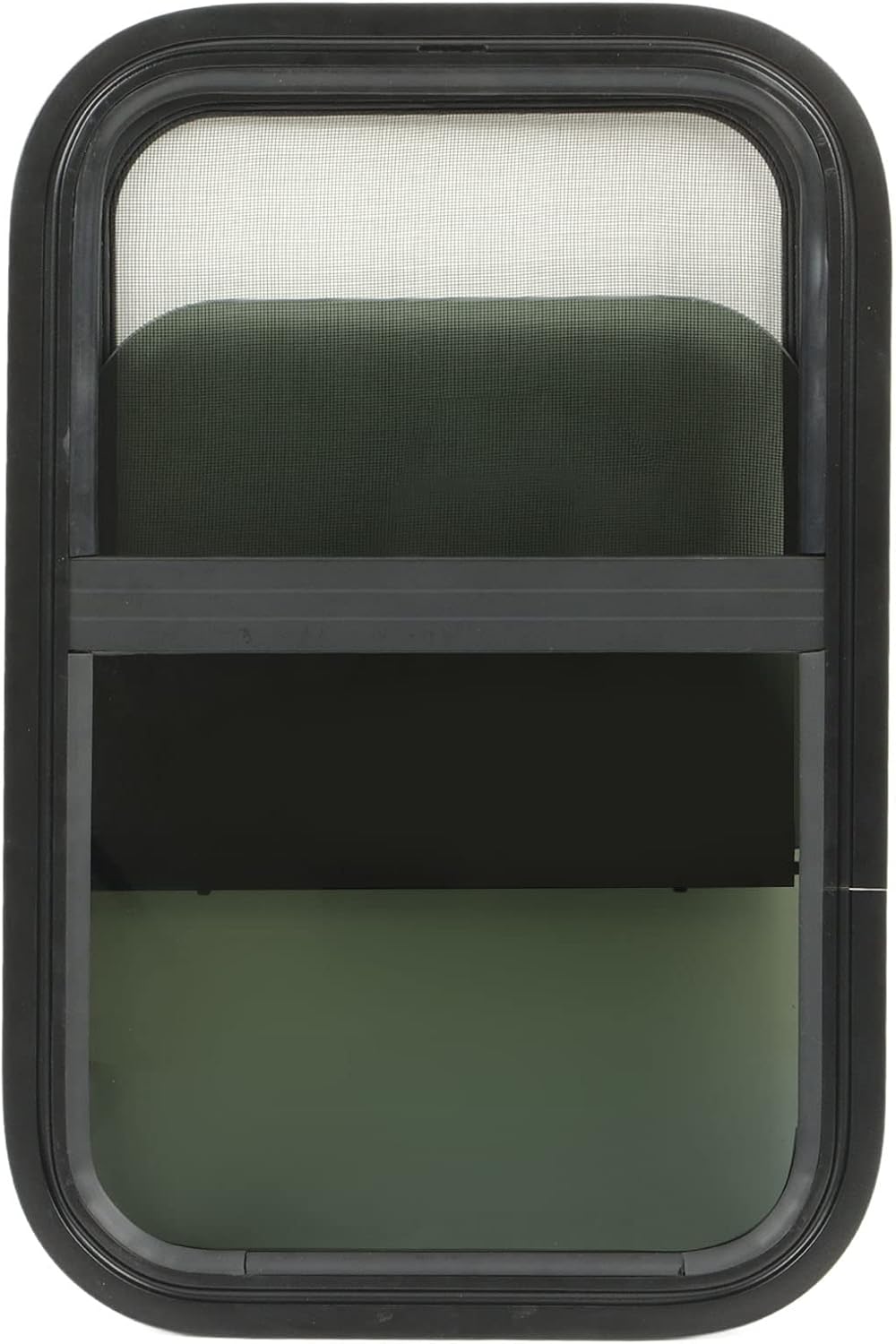 RV Window Replacement – 590x390mm Tinted Tempered Glass Vertical/Horizontal Sliding with Fixed Frame