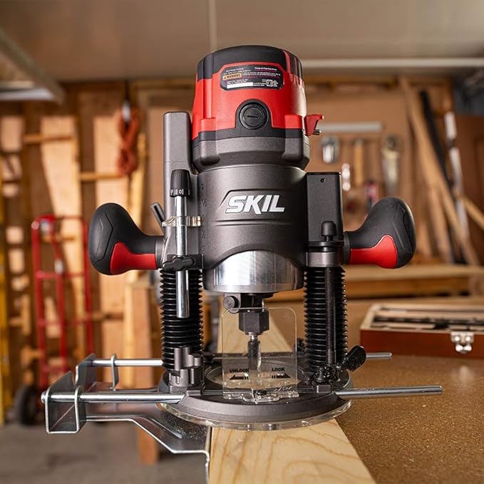 SKIL 14 Amp Plunge and Fixed Base Router Combo – 2.5 HP Motor