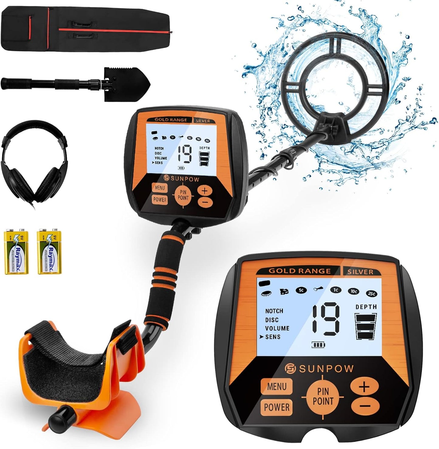 SUNPOW Metal Detector for Adults – Professional Waterproof High Accuracy