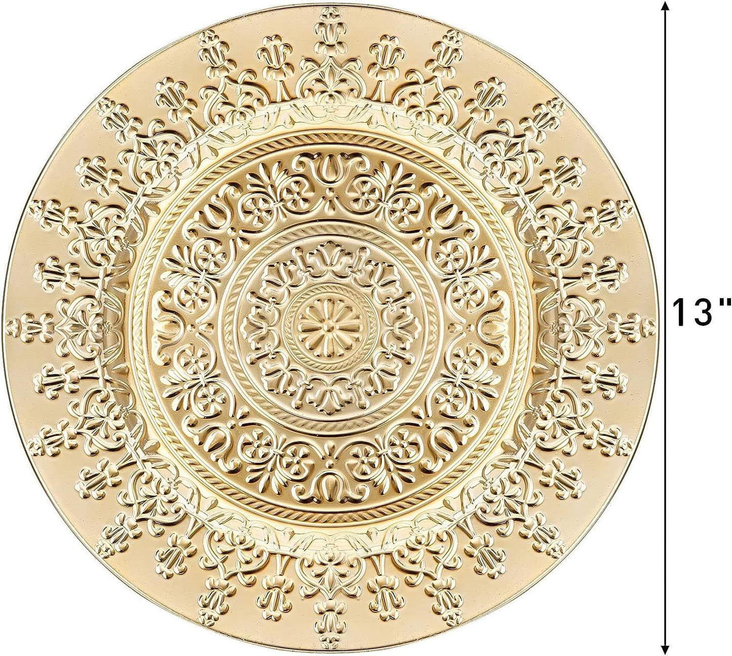 Youeon 12 Pack Gold Charger Plates