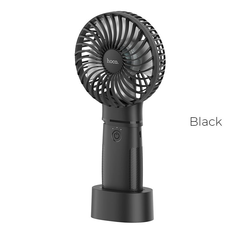 Portable Fan with Built-In Power Bank – F11, Black