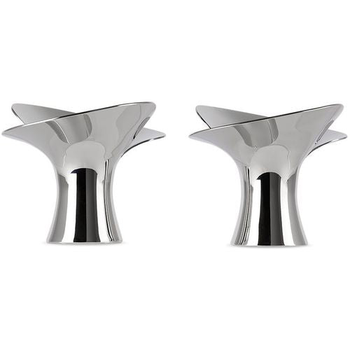 Bloom Taper Candleholder – Set of 2 Sculptural Stainless Steel Holders