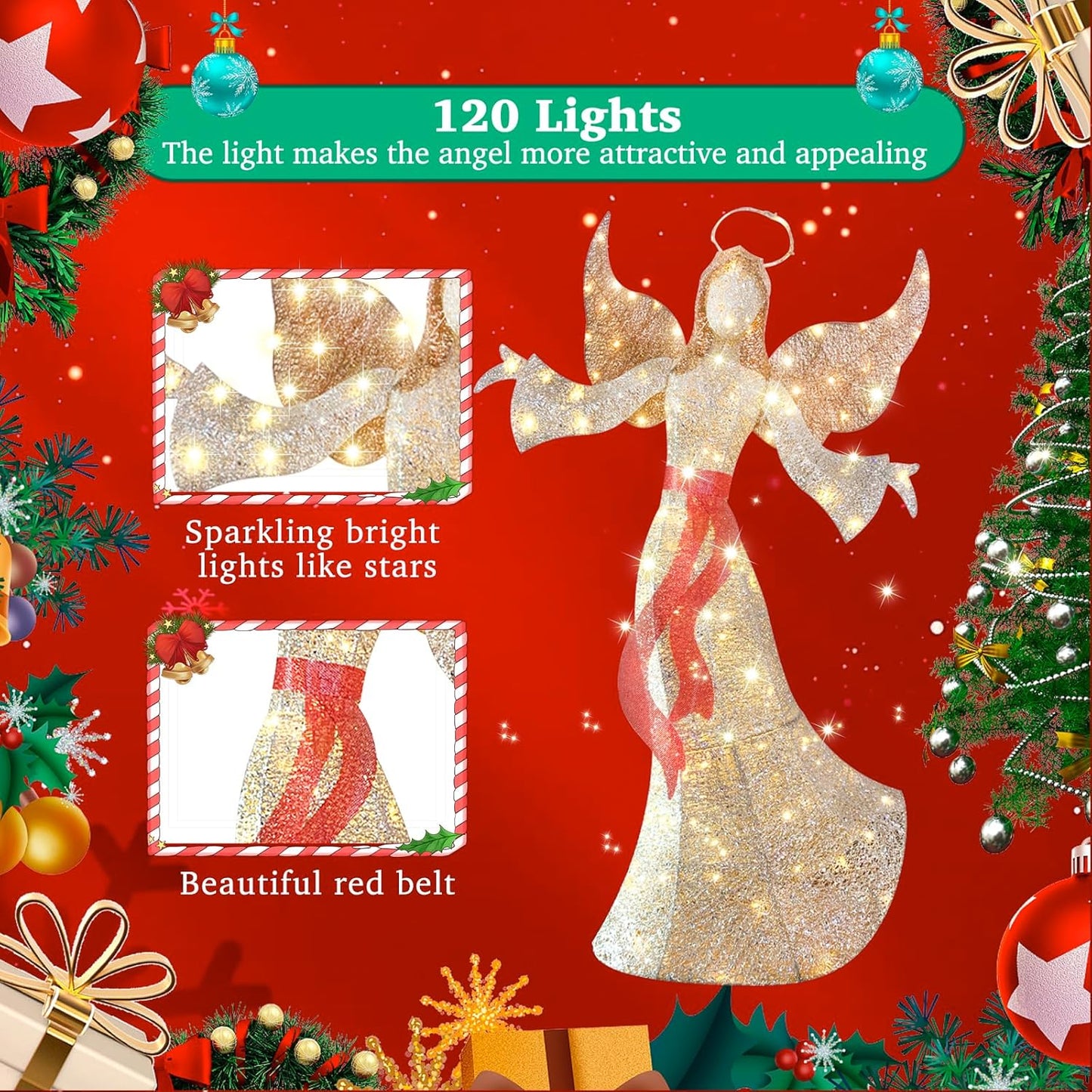 HOYECHI Christmas Angels Decoration, 5FT