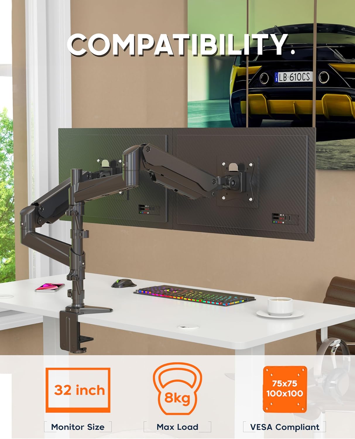 SHOPPINGALL Dual Monitor Mount