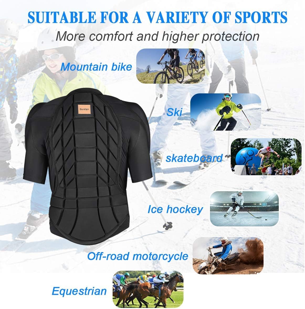 BenKen Outdoor Anti-Collision Protective Gear Unisex Full Body Armor Protector Professional Outdoor Action Sports Protector
XL