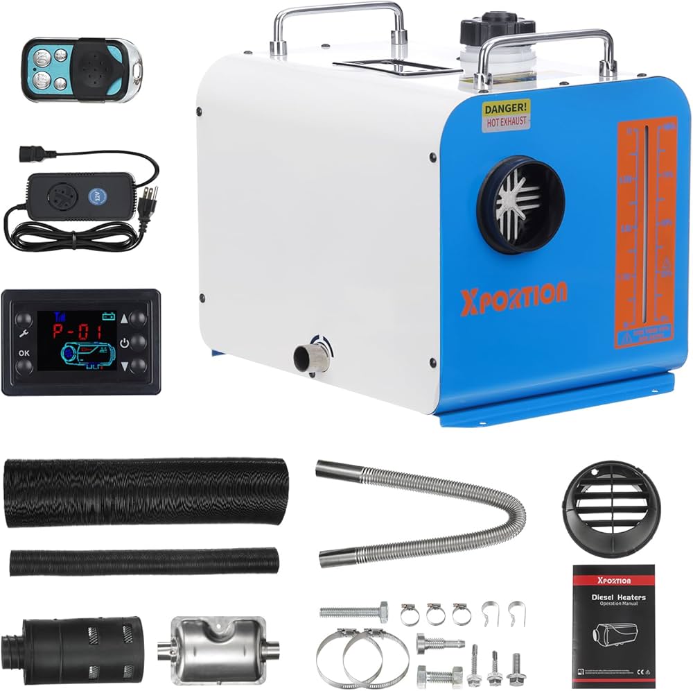 Diesel Heater 8.3KW, All-in-One Portable Blue Diesel Air Heater
