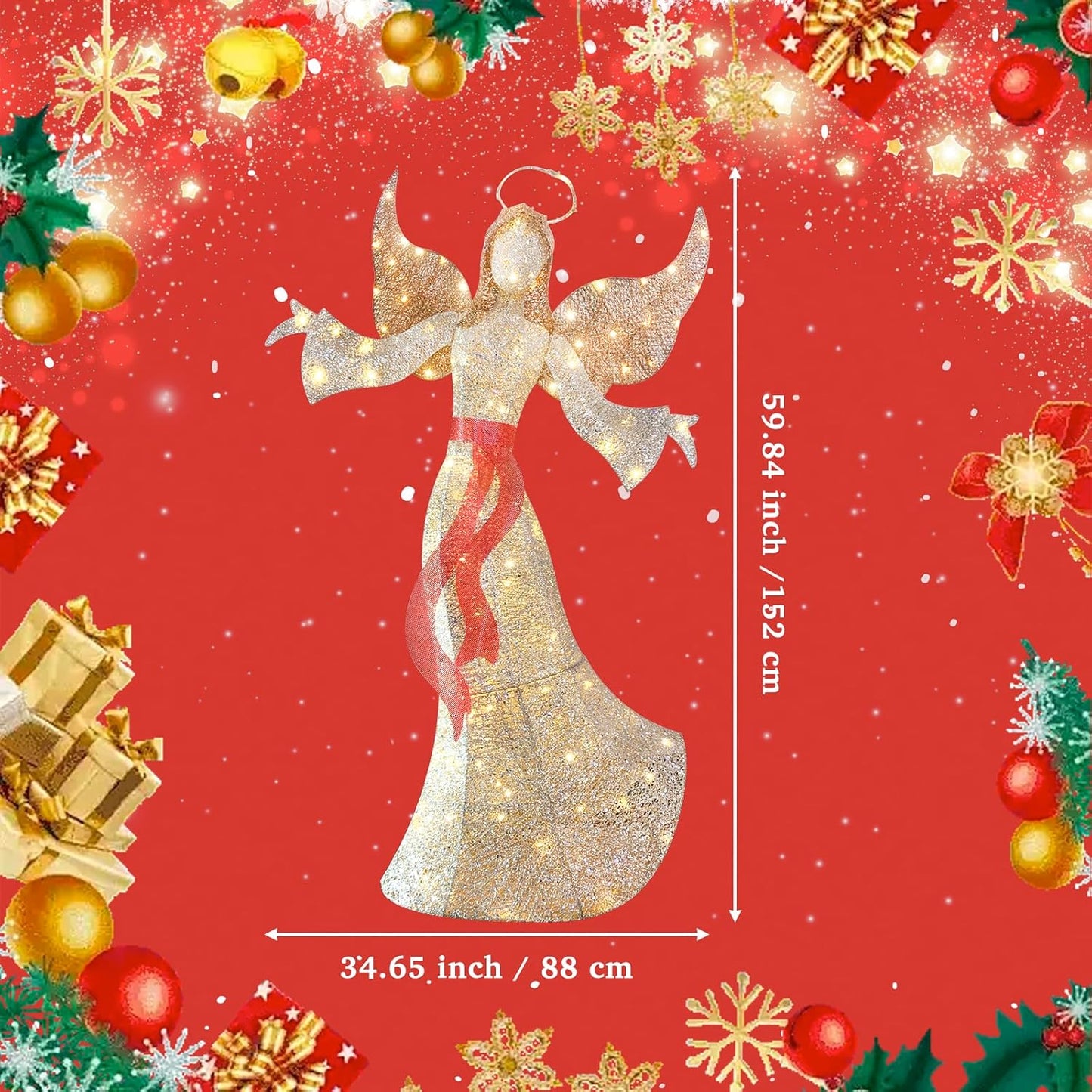 HOYECHI Christmas Angels Decoration, 5FT