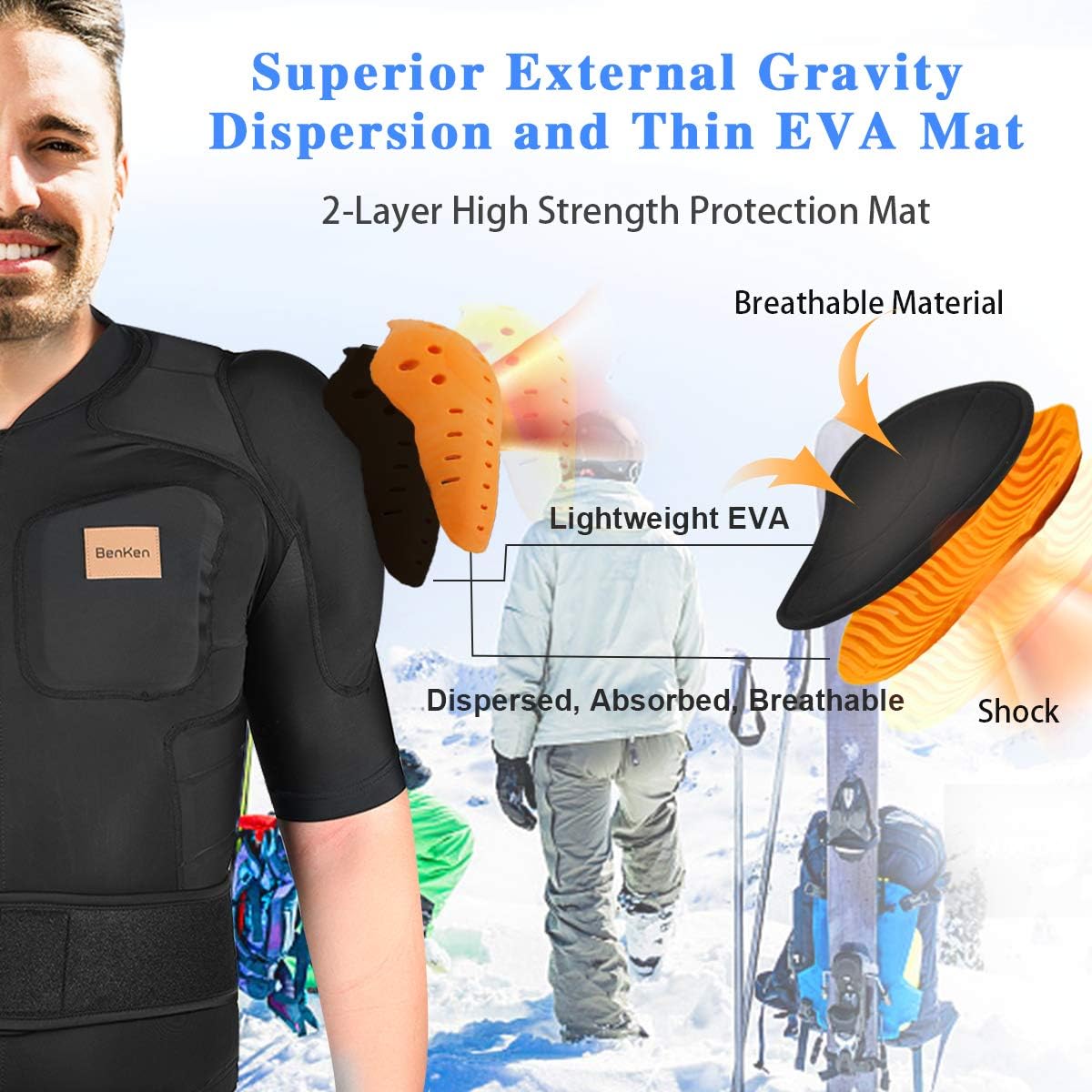 BenKen Outdoor Anti-Collision Protective Gear Unisex Full Body Armor Protector Professional Outdoor Action Sports Protector
XL