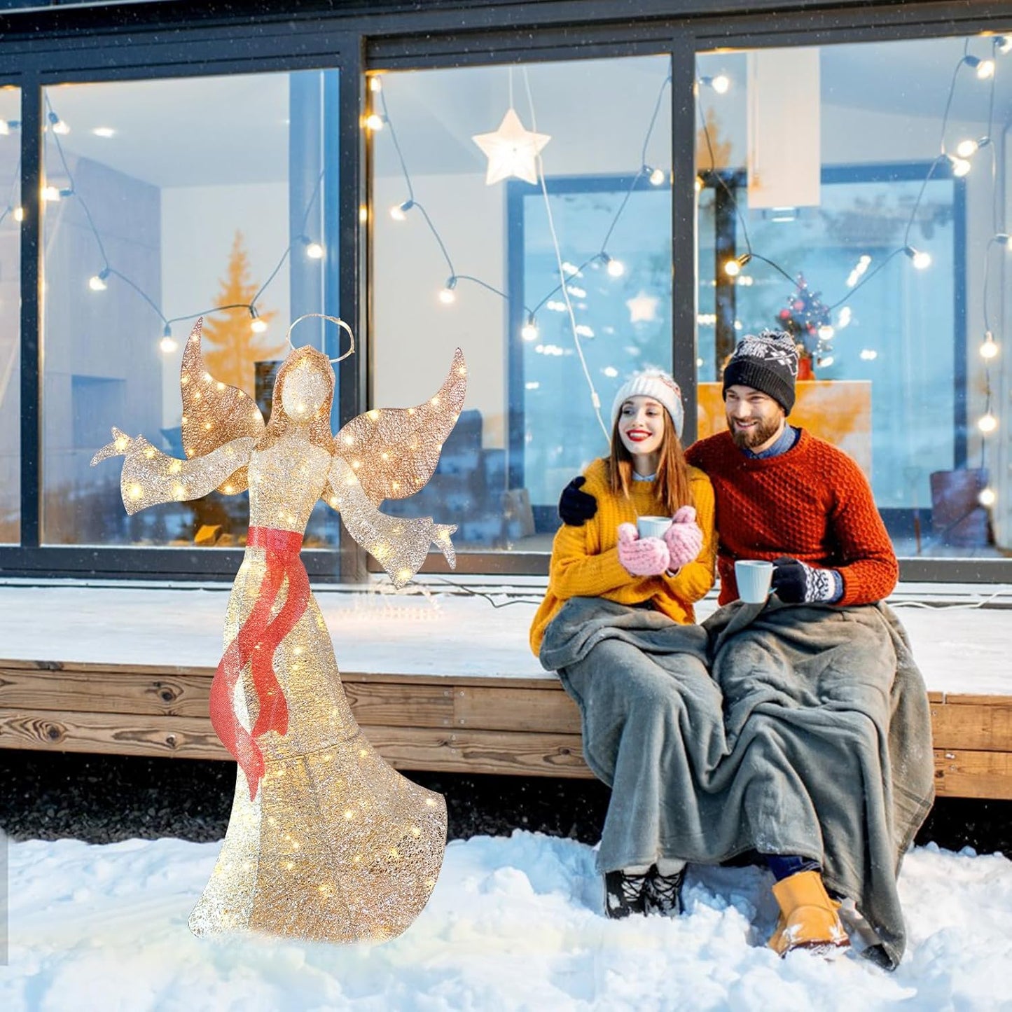 HOYECHI Christmas Angels Decoration, 5FT