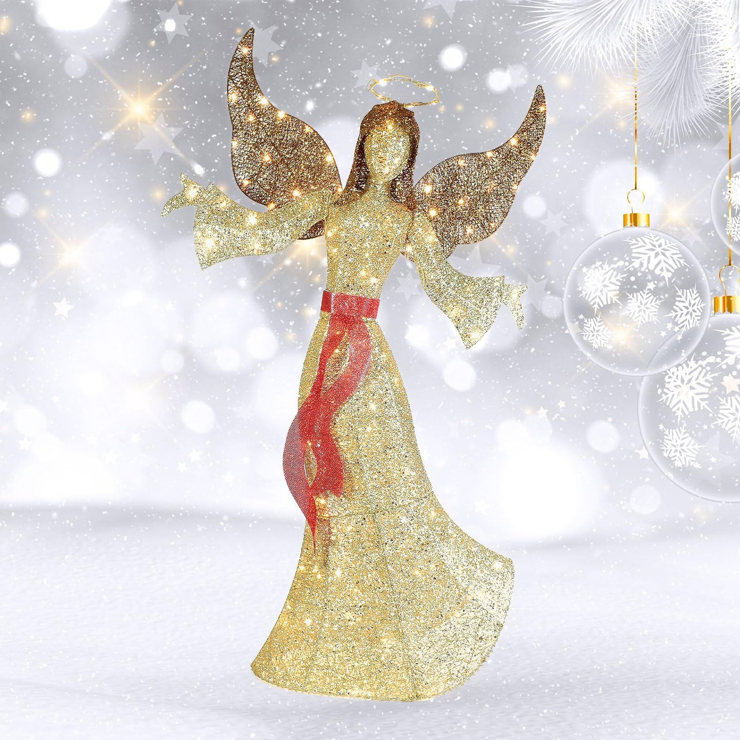 HOYECHI Christmas Angels Decoration, 5FT