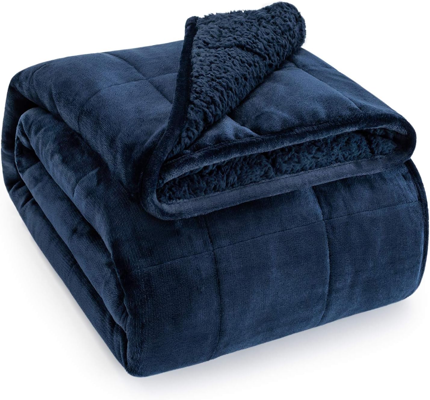 Wemore Sherpa Fleece Weighted Blanket for Adult, 15 lbs,QueenSize