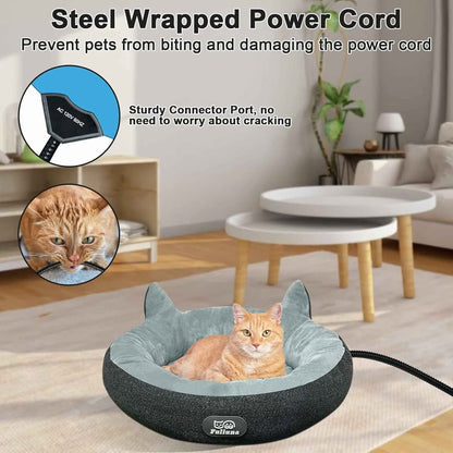 Alpcouts Heated Cat Bed for Indoor Cats