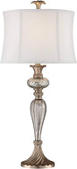 Alyson Traditional Glam Buffet Table Lamp – 32.75" Tall, Silver Champagne