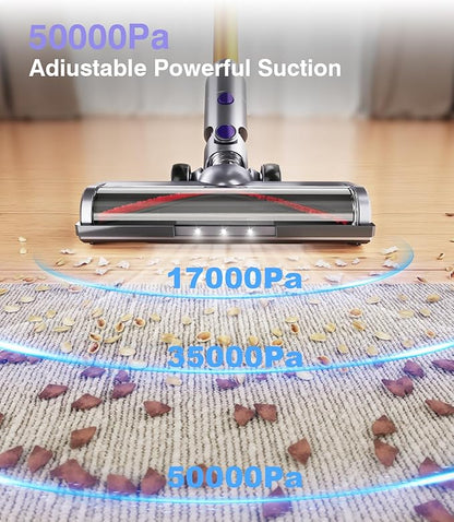 MBYULO Cordless Vacuum Cleaner – 500W, 50KPa, 50min Runtime