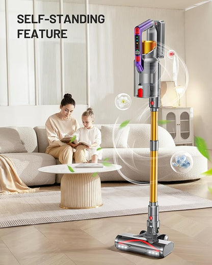 Cordless Vacuum Cleaner – 550W, 45KPa, Up to 70min Runtime, Smart Display, Self-Standing