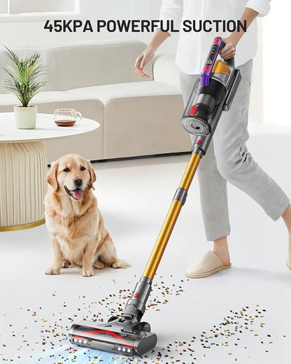 Cordless Vacuum Cleaner – 550W, 45KPa, Up to 70min Runtime, Smart Display, Self-Standing