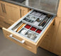 Double-tiered White plastic cutlery tray