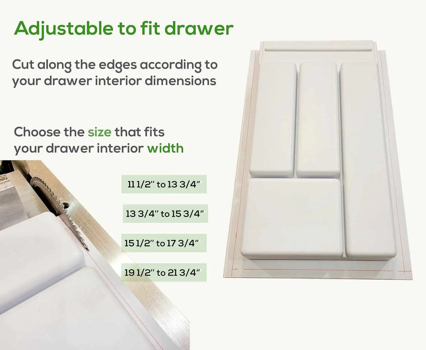 Double-tiered White plastic cutlery tray