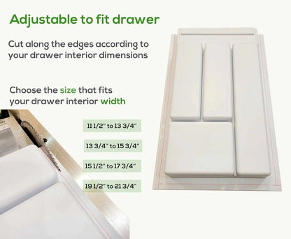 Double-tiered White plastic cutlery tray