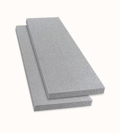EcoFocus PET Fabric Acoustic Panel – 36"×12" (2-Pack, Light Grey)