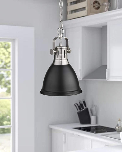 Emliviar 1-Light Pendant Light – Black Brushed Nickel