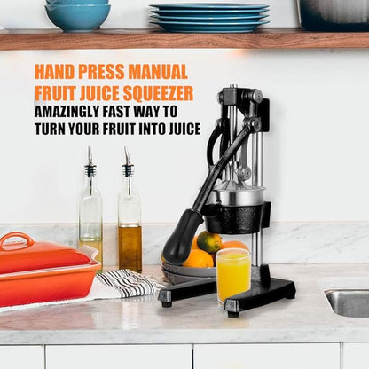 Gowintech Heavy Duty Manual Citrus Juicer – Cast Iron, Black