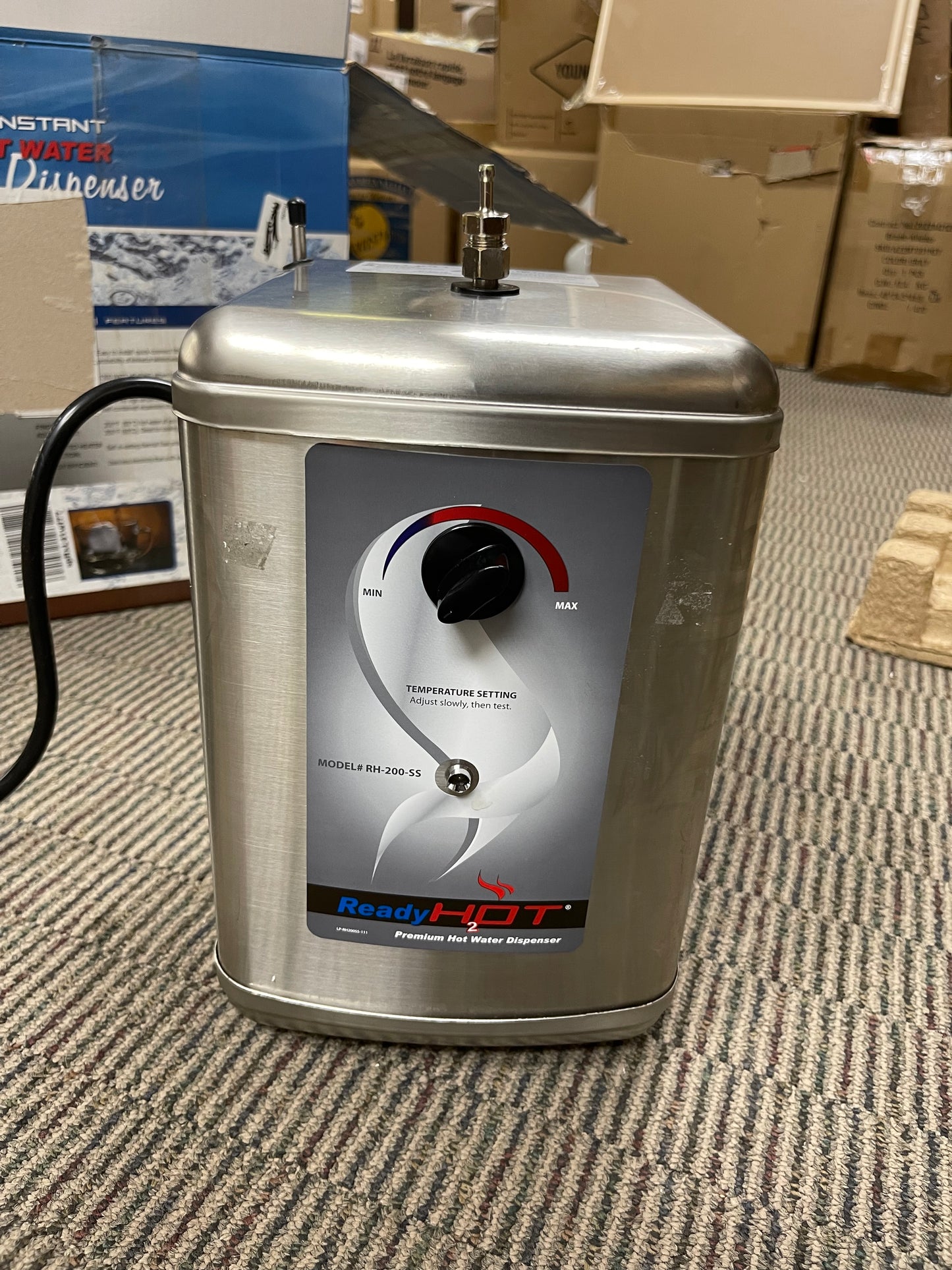 Ready Hot Instant Hot & Cold Water Dispenser – 2.5 Quart Tank, Brushed Nickel