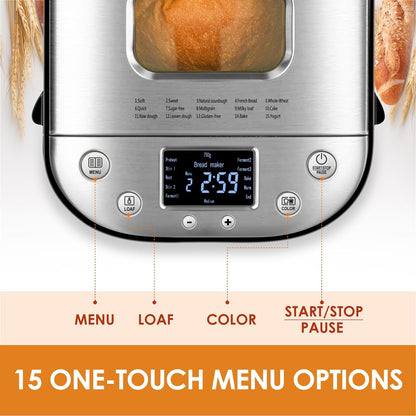 Kitchen in the Box Bread Maker – Gluten-Free Option, Delay Timer &amp; Touch Panel