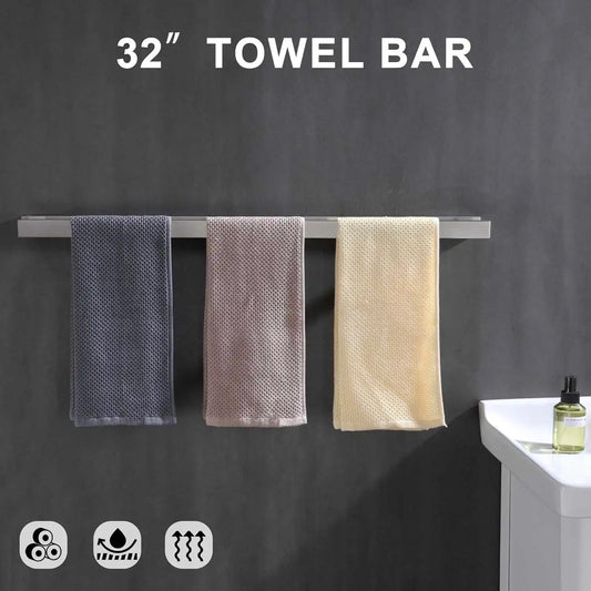 LANC 32" Brushed Nickel Stainless Steel Towel Bar