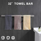 LANC 32" Brushed Nickel Stainless Steel Towel Bar