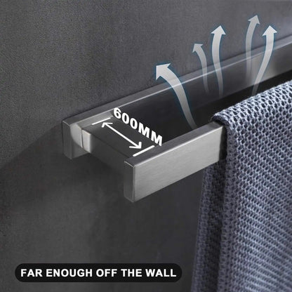 LANC 32" Brushed Nickel Stainless Steel Towel Bar