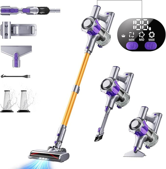 MBYULO Cordless Vacuum Cleaner – 500W, 50KPa, 50min Runtime
