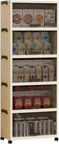 MQmaiqing 5-Tier Clear Plastic Storage Bins with Lids