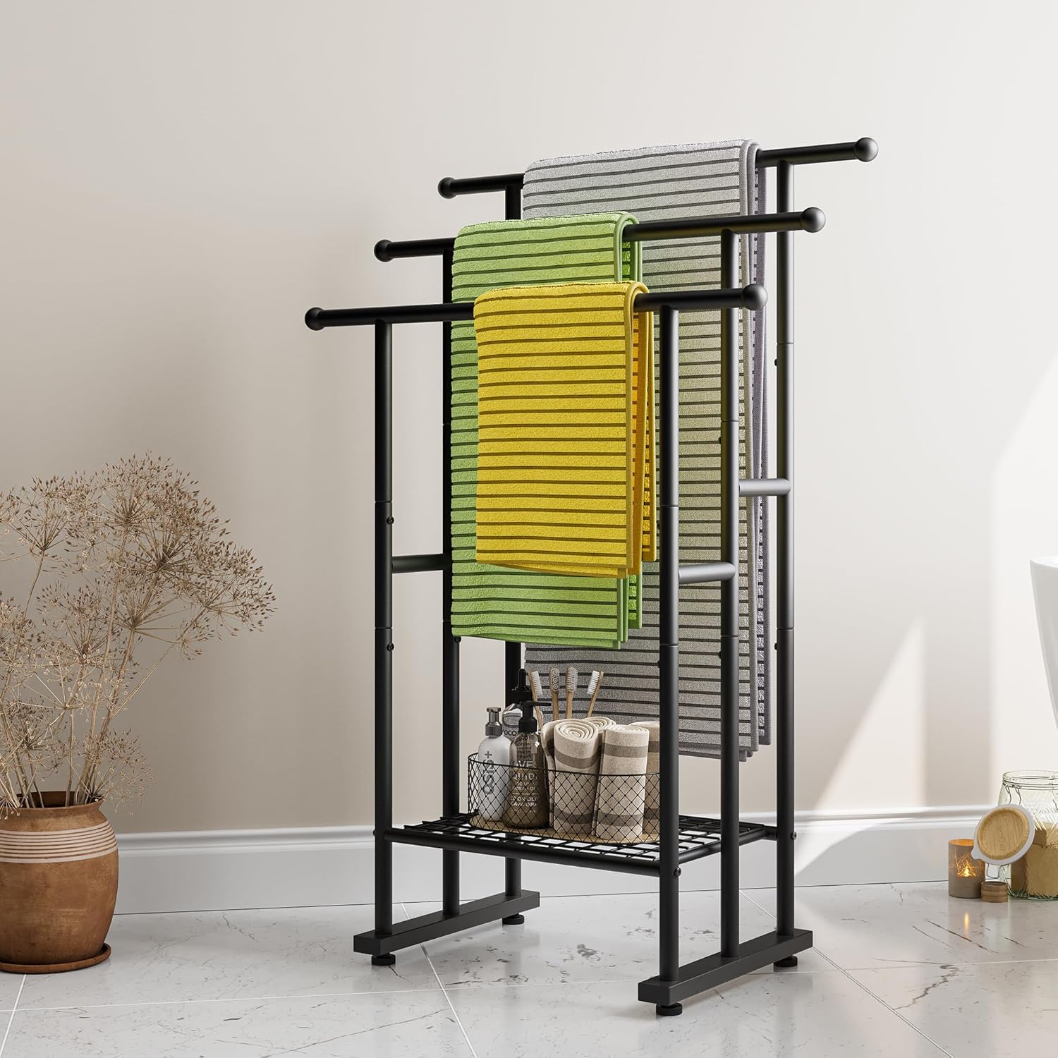 Maliacife Towel Racks for Bathroom, 3 Tier Metal Towel Rack