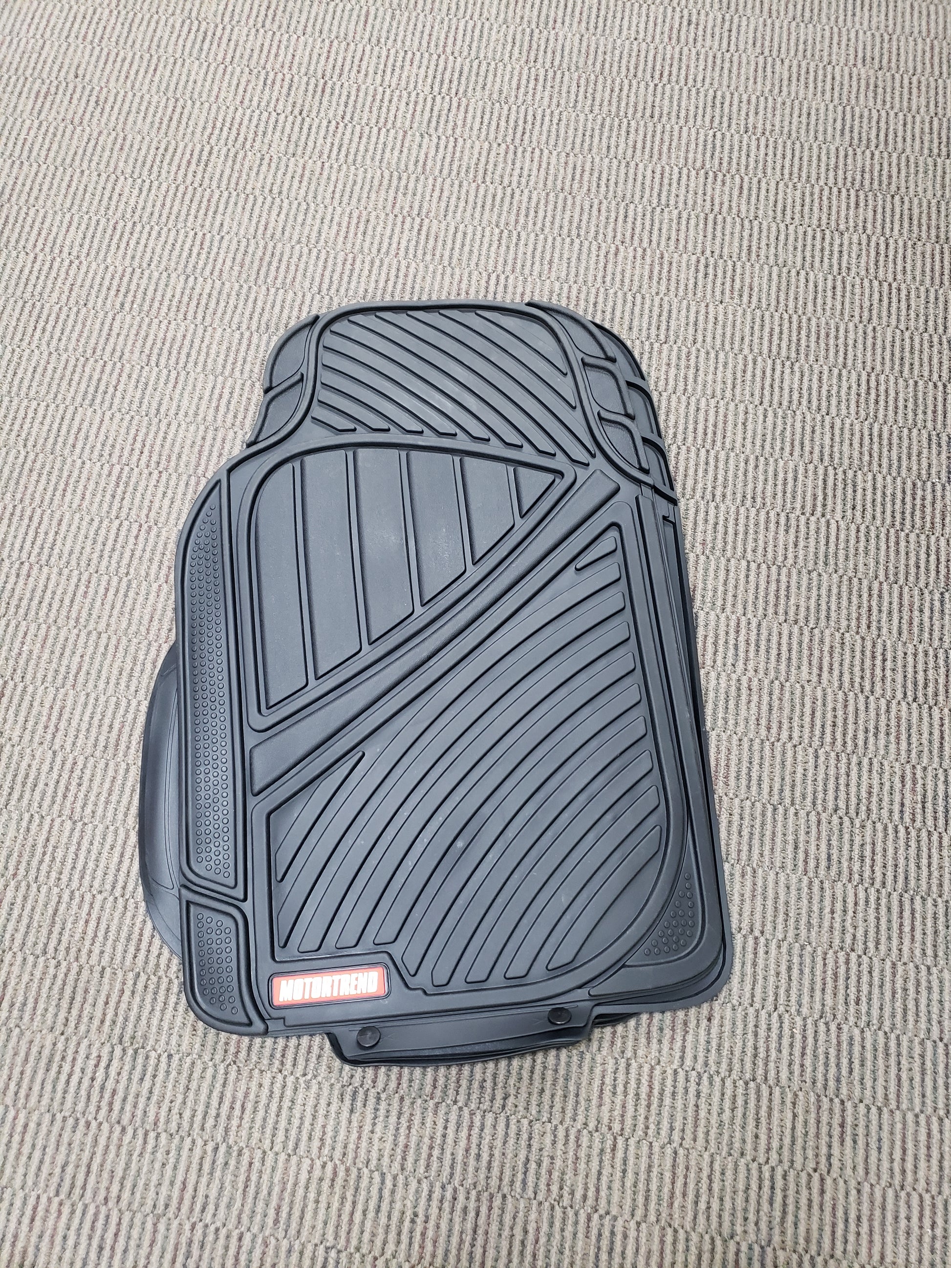 Motor Trend FlexTough 3-Piece Rubber Car Floor Mats – All-Weather Protection for Cars, Trucks & SUVs