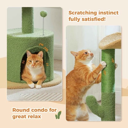 Mumoo 32" Cat Tree Tower – Green