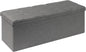 PINPLUS Folding Storage Ottoman Bench – Grey Linen, 43.3" Long