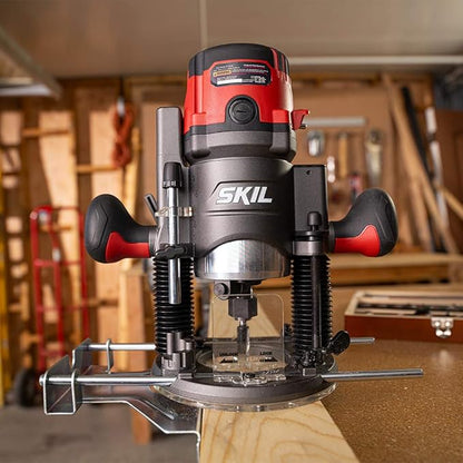 SKIL 14 Amp Plunge and Fixed Base Router Combo – 2.5 HP Motor